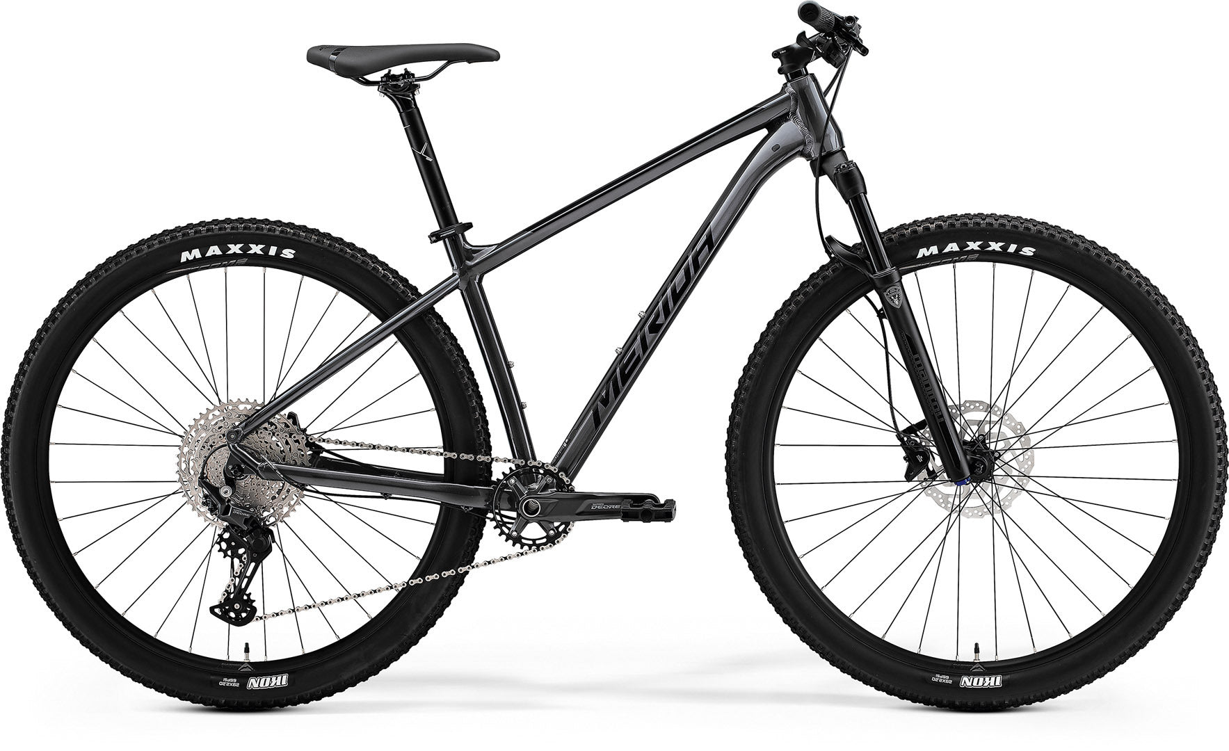 MERIDA BIG.NINE 400 IV1 dark silver black mountain bike with 29-inch wheels and Shimano components