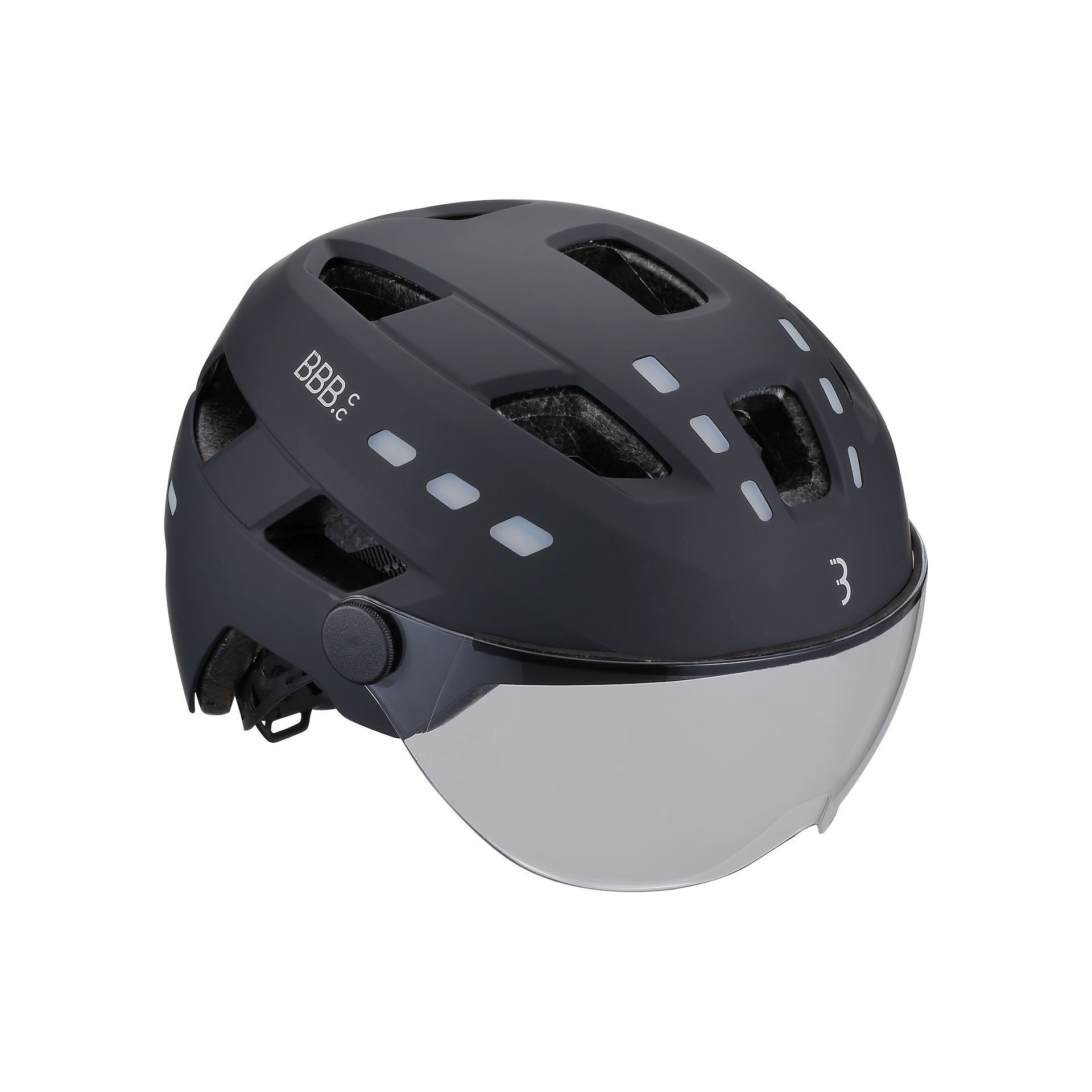 BBB Casque District LED Faceshield unisize , M/L (55-60cm)