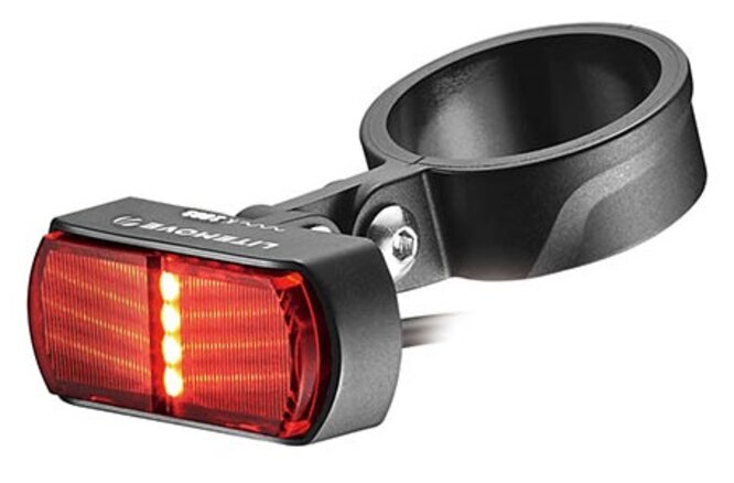 Litemove kompaktes LED-Rücklicht für Elektrofahrrad Sattelstützenmontage 30.9-31.6mm IP56 Straßensicherheitszulassung