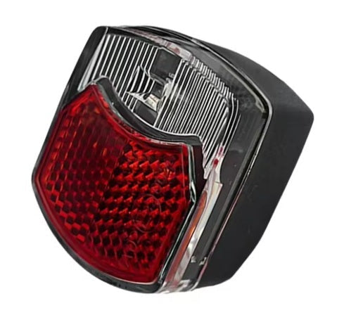 kompaktes LED-Fahrradrücklicht schwarz und rot IPX6 für Gepäckträger 6V-48V mit langem Kabel 1500mm