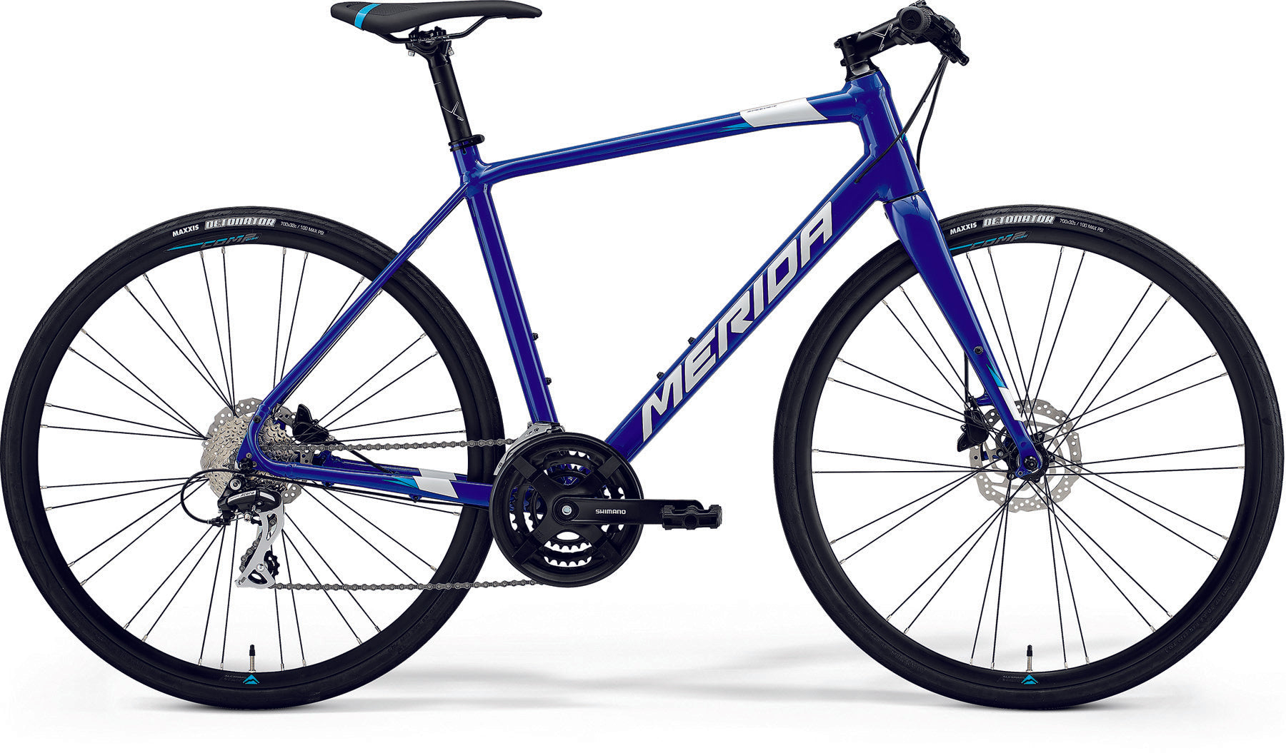 Merida Speeder 100 blau Größe S Straßenfahrrad mit Shimano Komponenten und Maxxis Detonator-Reifen