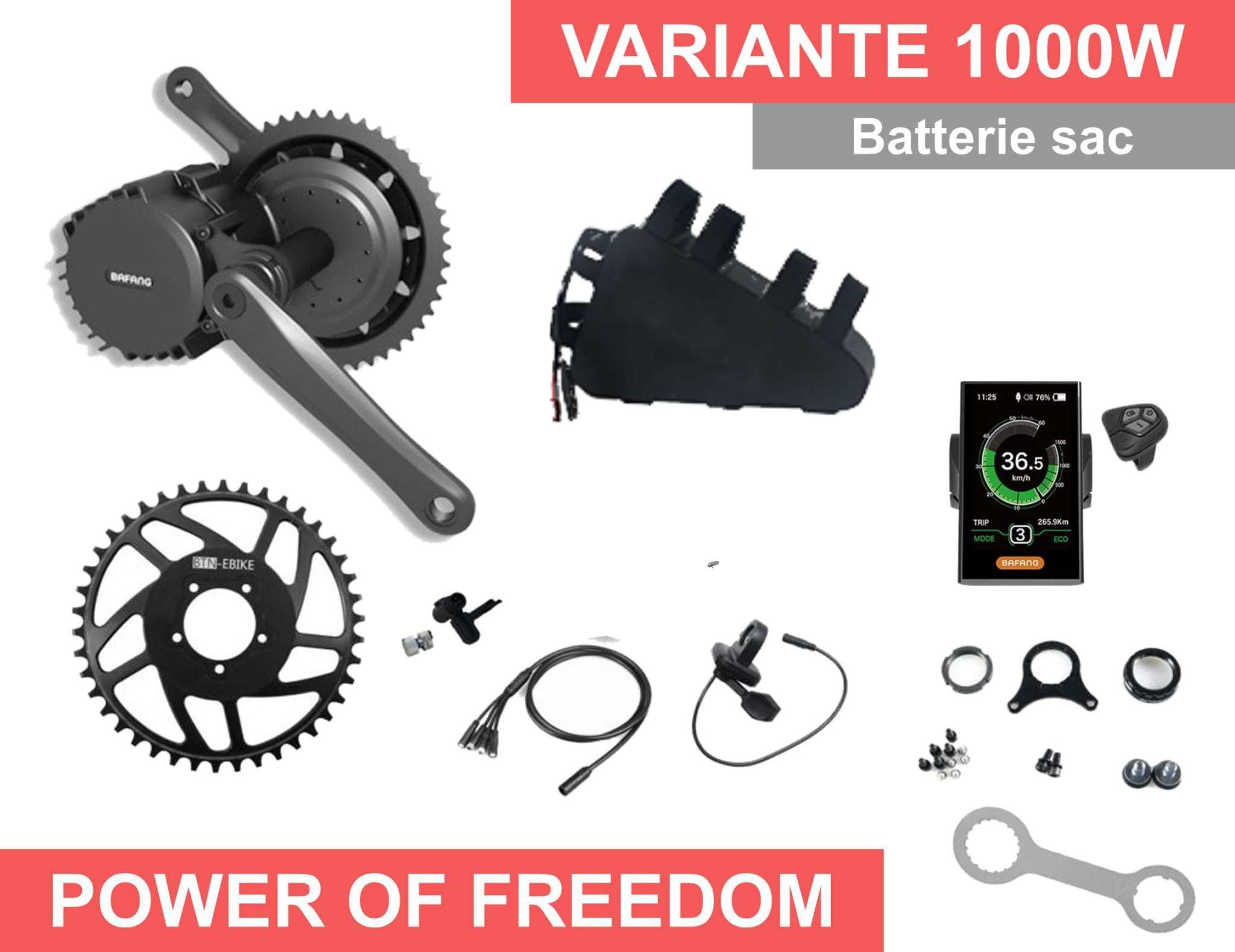 1000w - Kit électrique complet Bafang