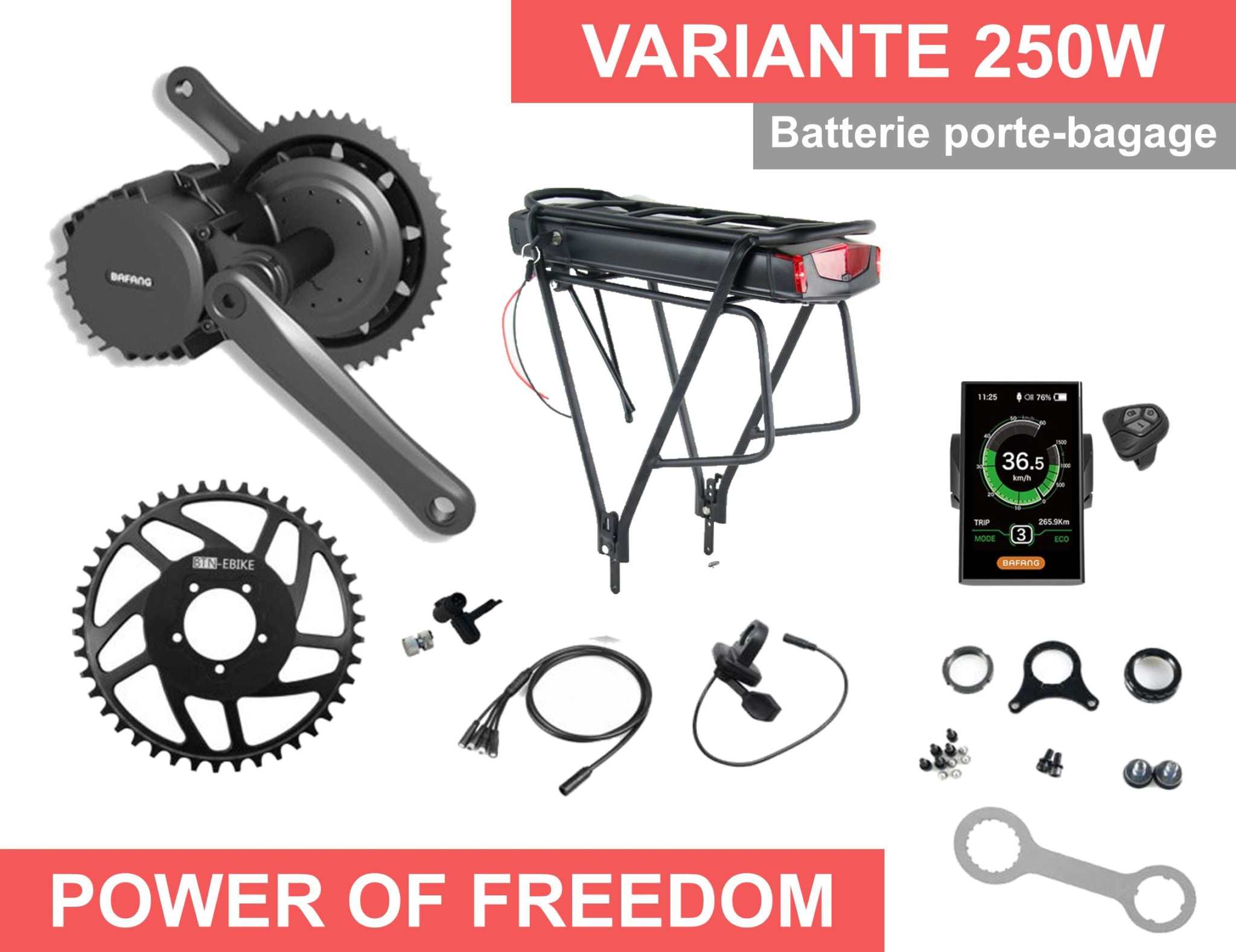 250w - Kit électrique complet Bafang