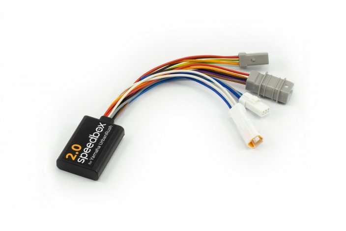SpeedBox 2.0 unboxing module for Yamaha UrbanRush electric bikes with original cables and connectors