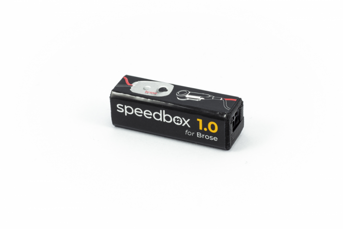 SpeedBox 1.0 unlocking module for Brose electric bike motors, 25 km/h assistance limit suppression, plug & play installation